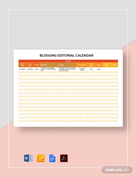 calendar template for mac